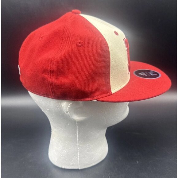 Nebraska Cornhuskers Adidas Red Climalite NCAA Fitted Hat Cap 7 1/8 NEW - Picture 3 of 8